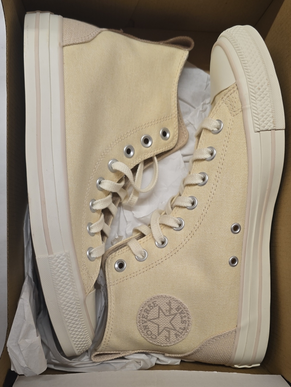 Converse High-Top Sneakers in Cream